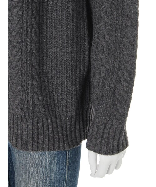 Ungrid（アングリッド）の「ケーブルプレーンニット（トップス・レディース・オフホワイト/チャコールグレー/キャメル・F）」の13枚目の写真