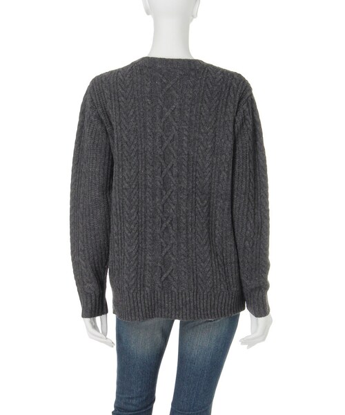 Ungrid（アングリッド）の「ケーブルプレーンニット（トップス・レディース・オフホワイト/チャコールグレー/キャメル・F）」の9枚目の写真