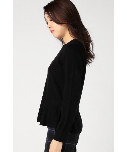 La TOTALITE（ラトータリテ）の「セミソモウ ペプラムプルオーバー◆（トップス・レディース・ブラック/ホワイト/パープル・フリー）」の5枚目の写真
