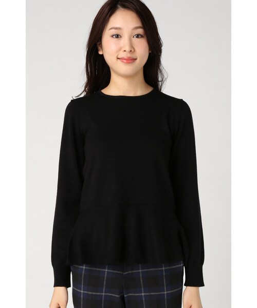 La TOTALITE（ラトータリテ）の「セミソモウ ペプラムプルオーバー◆（トップス・レディース・ブラック/ホワイト/パープル・フリー）」の4枚目の写真