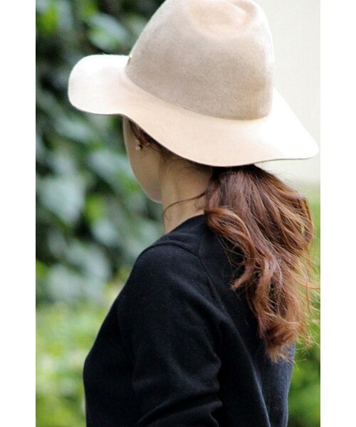 La TOTALITE(ラトータリテ)の「Le Vernis キモウウールナカオレHAT◆(帽子・レディース・グレーA/ベージュ・フリー)」の2枚目の写真