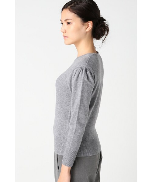 La TOTALITE（ラトータリテ）の「カシミヤ クループルオーバー◆（トップス・レディース・グレー/ホワイト/ピンク A・フリー）」の5枚目の写真