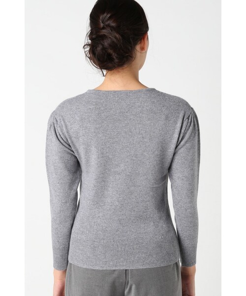 La TOTALITE（ラトータリテ）の「カシミヤ クループルオーバー◆（トップス・レディース・グレー/ホワイト/ピンク A・フリー）」の6枚目の写真
