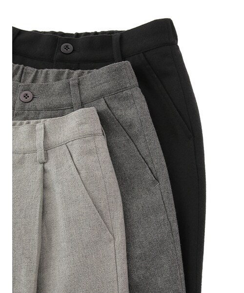 w closet（ダブルクローゼット）の「フラノ8分丈ワイドパンツ（パンツ・レディース・Lグレー/Dグレー/ブラック・FREE）」の12枚目の写真