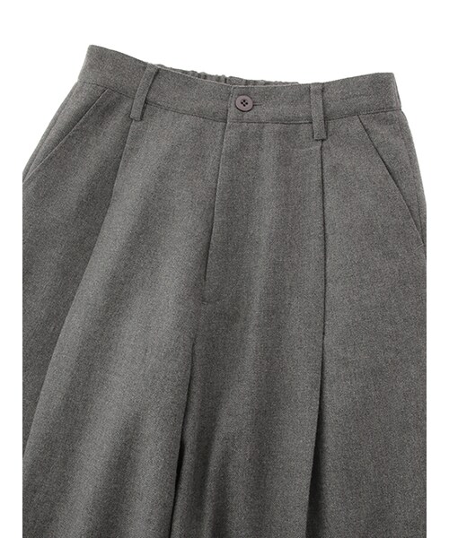 w closet（ダブルクローゼット）の「フラノ8分丈ワイドパンツ（パンツ・レディース・Lグレー/Dグレー/ブラック・FREE）」の7枚目の写真