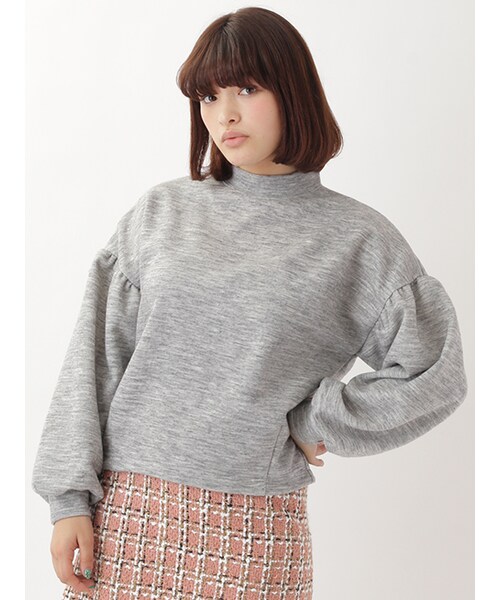 w closet（ダブルクローゼット）の「ニットソー袖ギャザープルオーバー（トップス・レディース・オフホワイト/グレー/キャメル/チャコール・FREE）」の5枚目の写真