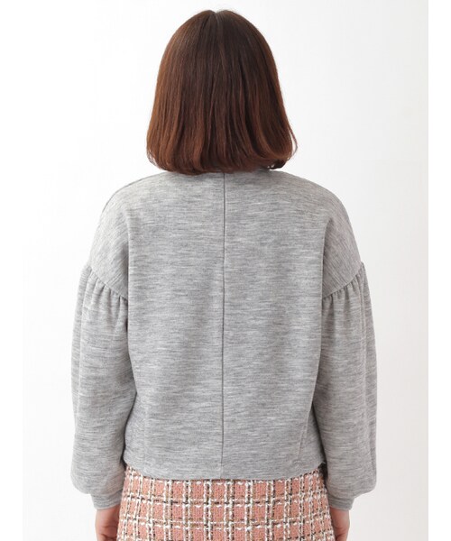 w closet（ダブルクローゼット）の「ニットソー袖ギャザープルオーバー（トップス・レディース・オフホワイト/グレー/キャメル/チャコール・FREE）」の7枚目の写真
