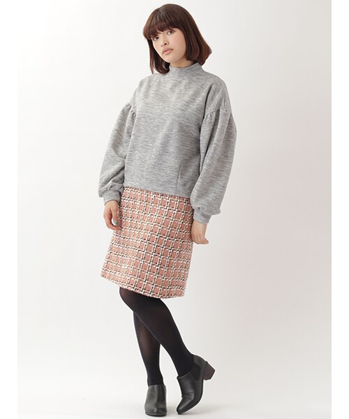 w closet（ダブルクローゼット）の「ニットソー袖ギャザープルオーバー（トップス・レディース・オフホワイト/グレー/キャメル/チャコール・FREE）」の13枚目の写真