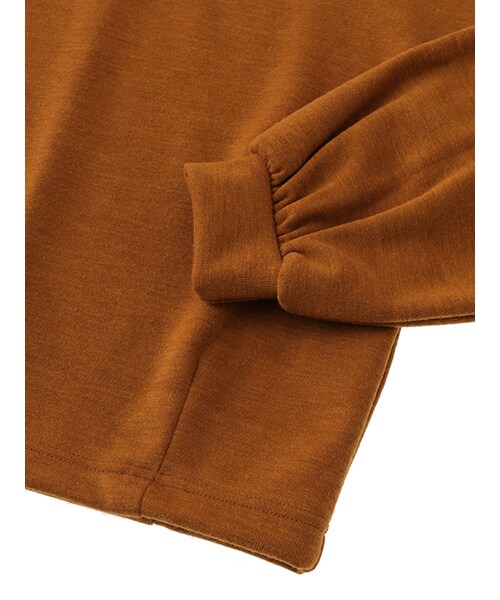 w closet（ダブルクローゼット）の「ニットソー袖ギャザープルオーバー（トップス・レディース・オフホワイト/グレー/キャメル/チャコール・FREE）」の10枚目の写真