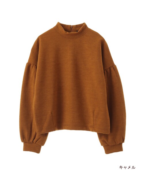 w closet（ダブルクローゼット）の「ニットソー袖ギャザープルオーバー（トップス・レディース・オフホワイト/グレー/キャメル/チャコール・FREE）」の4枚目の写真