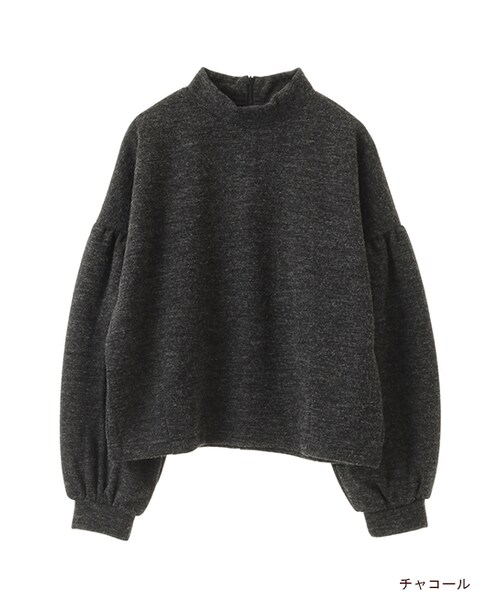 w closet（ダブルクローゼット）の「ニットソー袖ギャザープルオーバー（トップス・レディース・オフホワイト/グレー/キャメル/チャコール・FREE）」の3枚目の写真