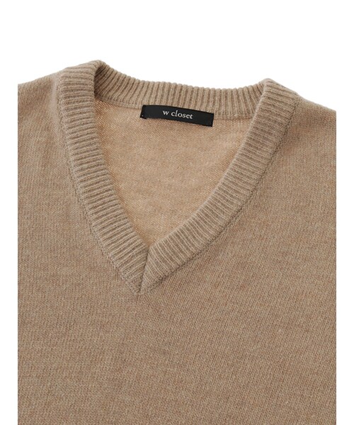 w closet（ダブルクローゼット）の「Vネックワイドニット（トップス・レディース・グレー/ベージュ/ブラウン/カーキ・FREE）」の8枚目の写真