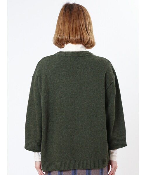 w closet（ダブルクローゼット）の「Vネックワイドニット（トップス・レディース・グレー/ベージュ/ブラウン/カーキ・FREE）」の7枚目の写真