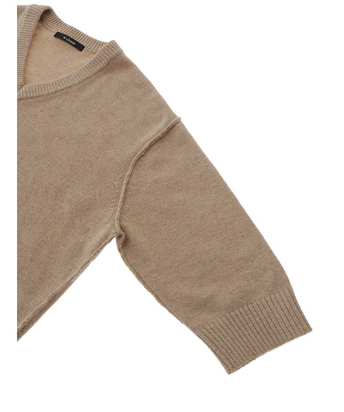 w closet（ダブルクローゼット）の「Vネックワイドニット（トップス・レディース・グレー/ベージュ/ブラウン/カーキ・FREE）」の9枚目の写真