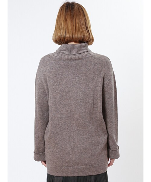 w closet（ダブルクローゼット）の「天竺編みタートルネックニット（トップス・レディース・オフホワイト/グレー/モカ/ブルー・FREE）」の7枚目の写真
