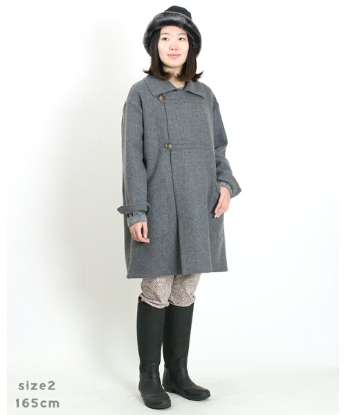 45R（フォーティファイブアール）の「メリノ二重織ハーフコート