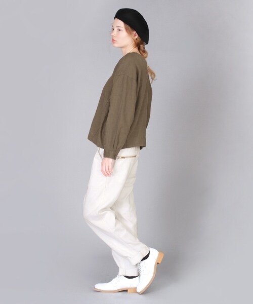 RNA-N（アールエヌエーエヌ）の「＜予約＞フレンチワークパンツ（パンツ・レディース・ホワイト・S/M）」の2枚目の写真