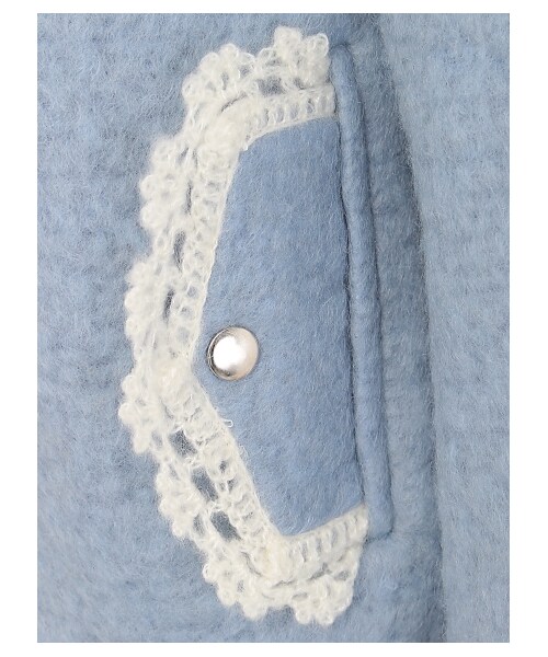 lilLilly（リルリリー）の「パステルウールフリルブルゾン（ジャケット/アウター・レディース・PURPLE/WHITE/BLUE・S/M）」の8枚目の写真