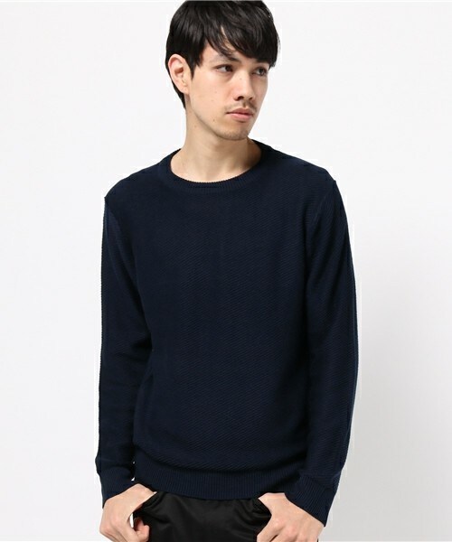 UNION STATION(ユニオンステーション)の「クルーネックサマーニット(ニット/セーター・メンズ・ホワイト/ネイビー・SMALL/MEDIUM/LARGE/LL)」の2枚目の写真