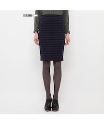 UNIQLO | WOMEN ポンチボーダーペンシルスカート(スカート)