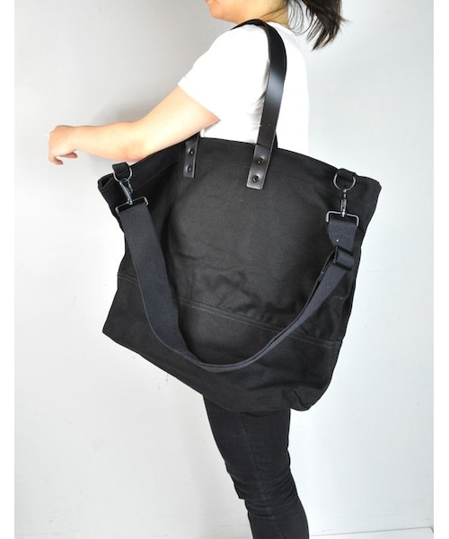 Stussy BLK PINE WORKSHOP トートバッグ 黒 シアトルのバッグメーカー「BLK PINE WORKSHOP」 × STUSSY Livin