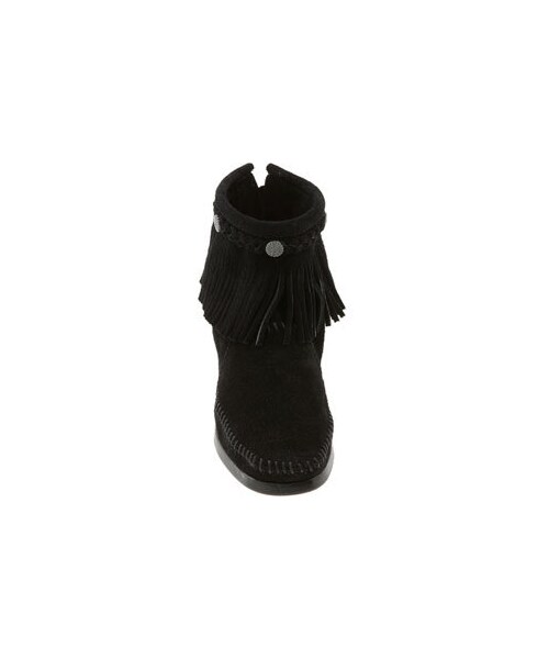 Minnetonka（ミネトンカ）の「Minnetonka Back Zip Ankle Boot（ブーツ・レディース・Black/Gray・Regular 10 M/Regular 11 M/Regular 5 M/Regular 5.5 M/Regular 6 M/Regular 6.5 M/Regular 7 M/Regular 7.5 M/Regular 8 M/Regular 8.5 M/Regular 9 M/Regular 9.5 M）」の3枚目の写真