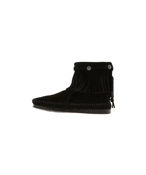 Minnetonka（ミネトンカ）の「Minnetonka Back Zip Ankle Boot（ブーツ・レディース・Black/Gray・Regular 10 M/Regular 11 M/Regular 5 M/Regular 5.5 M/Regular 6 M/Regular 6.5 M/Regular 7 M/Regular 7.5 M/Regular 8 M/Regular 8.5 M/Regular 9 M/Regular 9.5 M）」の5枚目の写真