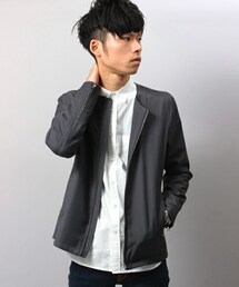 UNION STATION | シンプルノーカラー　ジャケット(ノーカラージャケット)