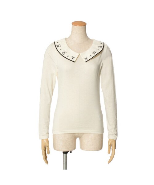 F i.n.t（フィント）の「ホロスコープ刺繍衿ロンT/F i.n.t（Tシャツ/カットソー・レディース・その他）」の2枚目の写真