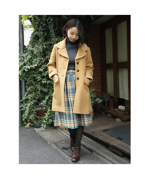 F i.n.t(フィント)の「エアウールビッグカラーコート/F&A(ダウンジャケット/コート・レディース・その他)」の1枚目の写真