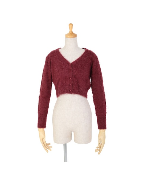 F i.n.t(フィント)の「Vネックショートシャギーニットカーディガン/F&A(カーディガン/ボレロ・レディース・その他)」の4枚目の写真
