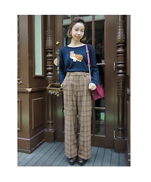 an another angelus | チェックワイドパンツ/an another angelus limited(その他パンツ)