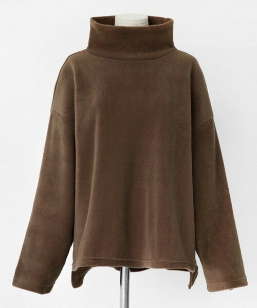 DHOLIC（ディーホリック）の「オフネック裏起毛コットンプルオーバー（Tシャツ/カットソー・レディース・アイボリー/ピンク/ブラウン/ディープスカイブルー・FREE）」の2枚目の写真