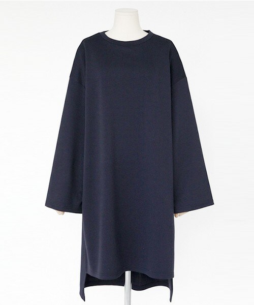 DHOLIC（ディーホリック）の「アンバランスカット裏起毛ルーズフィットワンピース（ワンピース・レディース・ディープグリーン/キャメル/ブラック/ダークネイビー/ホワイトアイボリー・FREE）」の5枚目の写真