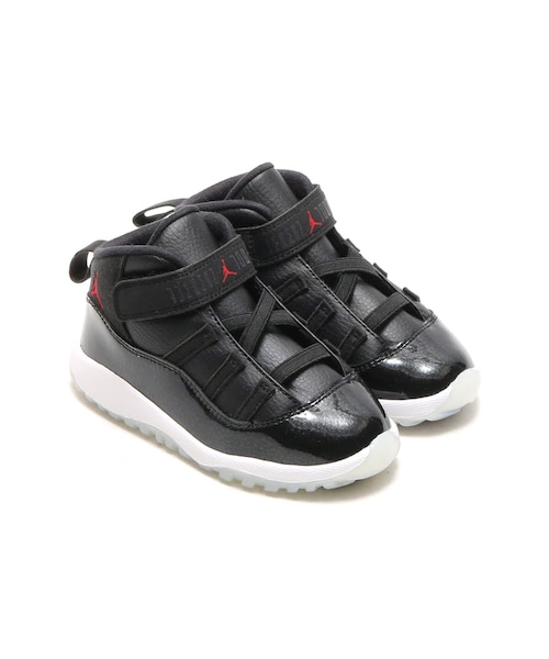 NIKE(ナイキ)の「NIKE JORDAN 11 RETRO BT BLACK/GYM RED-WHITE-ANTHRACITE(シューズ・キッズ・ブラック・13.0cm/14.0cm/15.0cm/16.0cm)」の1枚目の写真