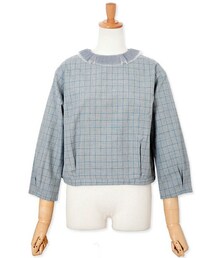 flower | fin collar blouse ～フィンカラーブラウス(Tシャツ/カットソー)