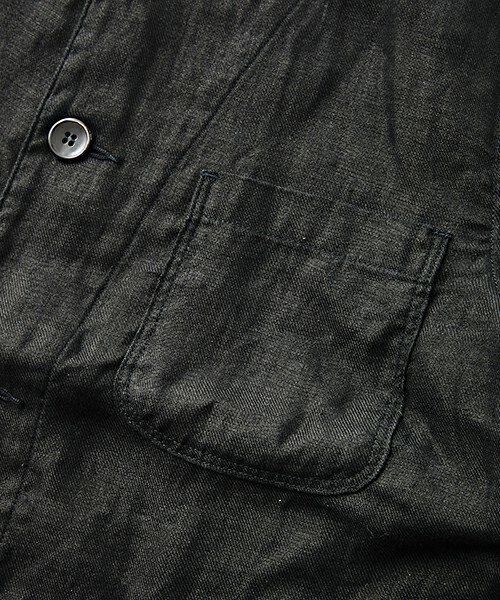 Johnbull Private labo（ジョンブルプライベートラボ）の「ノーカラージャケット（ノーカラージャケット・メンズ・ブラック/ナチュラル・SMALL/MEDIUM/LARGE）」の5枚目の写真