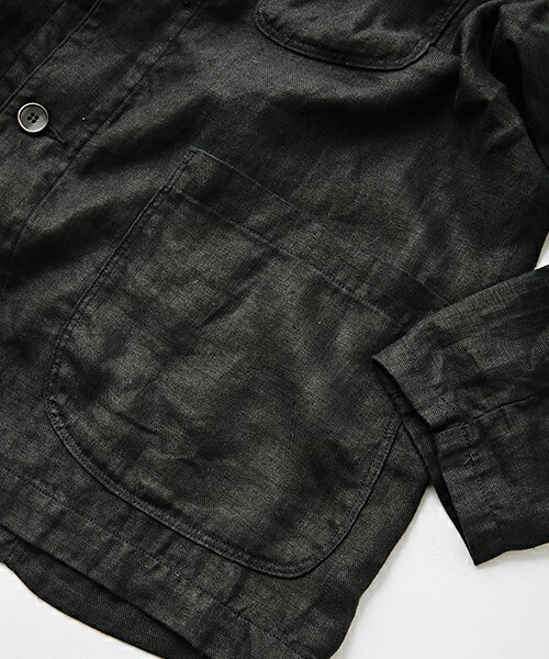 Johnbull Private labo（ジョンブルプライベートラボ）の「ノーカラージャケット（ノーカラージャケット・メンズ・ブラック/ナチュラル・SMALL/MEDIUM/LARGE）」の6枚目の写真