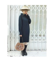 F i.n.t | バックリボンオフタートルニットワンピース/F&A(ワンピース)