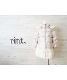 no brand | ＊sale＊再販＊ファー付２wayロングダウンコート　ペールピンク《80～140（実寸90～150）》(ダウンジャケット/コート)