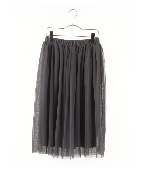 earth music&ecology(アースミュージックアンドエコロジー)の「【Special Price】チュールスカート(スカート・アイボリー/グレー/カーキ/ダークネイビー・F)」の2枚目の写真