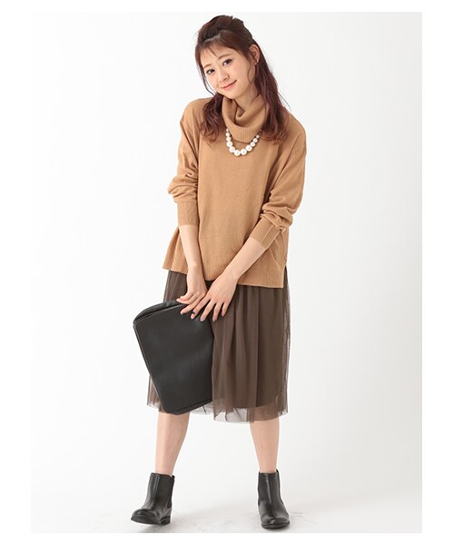 earth music&ecology(アースミュージックアンドエコロジー)の「【Special Price】チュールスカート(スカート・アイボリー/グレー/カーキ/ダークネイビー・F)」の8枚目の写真