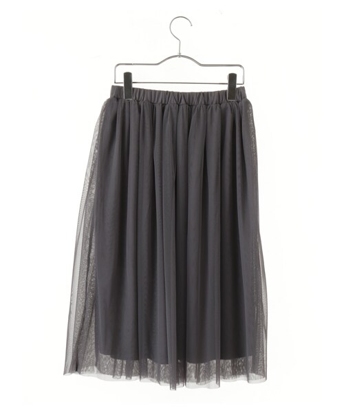 earth music&ecology(アースミュージックアンドエコロジー)の「【Special Price】チュールスカート(スカート・アイボリー/グレー/カーキ/ダークネイビー・F)」の11枚目の写真