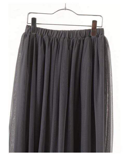 earth music&ecology(アースミュージックアンドエコロジー)の「【Special Price】チュールスカート(スカート・アイボリー/グレー/カーキ/ダークネイビー・F)」の12枚目の写真