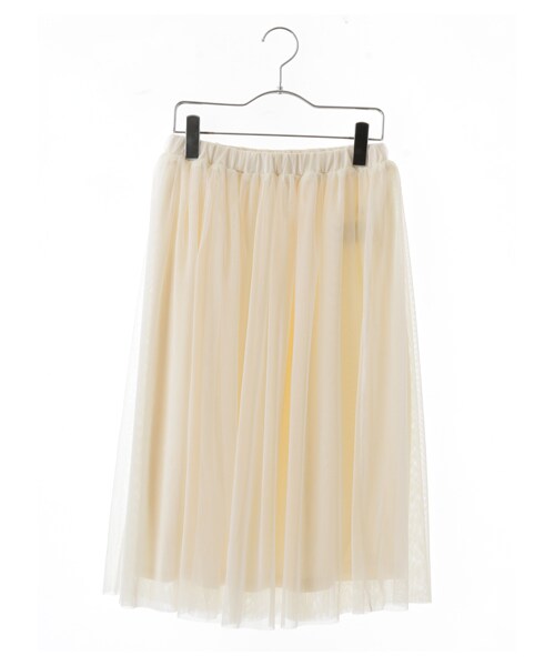 earth music&ecology(アースミュージックアンドエコロジー)の「【Special Price】チュールスカート(スカート・アイボリー/グレー/カーキ/ダークネイビー・F)」の1枚目の写真