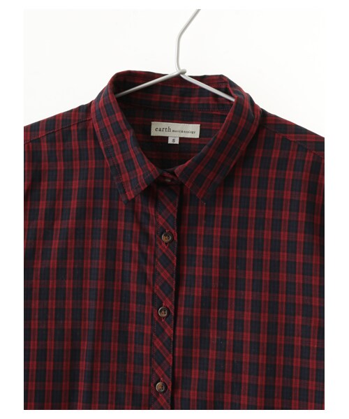 earth music&ecology（アースミュージックアンドエコロジー）の「【Special Price】レギュラーシャツ（トップス・オフホワイト/Black Watch Green/ブラックウォッチレッド・S/M）」の12枚目の写真