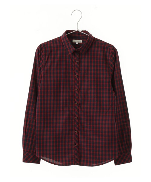 earth music&ecology（アースミュージックアンドエコロジー）の「【Special Price】レギュラーシャツ（トップス・オフホワイト/Black Watch Green/ブラックウォッチレッド・S/M）」の3枚目の写真