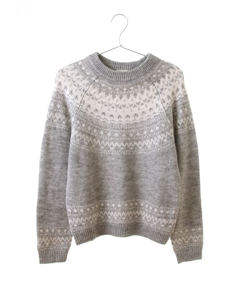 earth music&ecology(アースミュージックアンドエコロジー)の「【Special Price】ノルディックニットプルオーバー(トップス・アイボリー/杢ライトグレー/ブラック/ネイビー・F)」の3枚目の写真