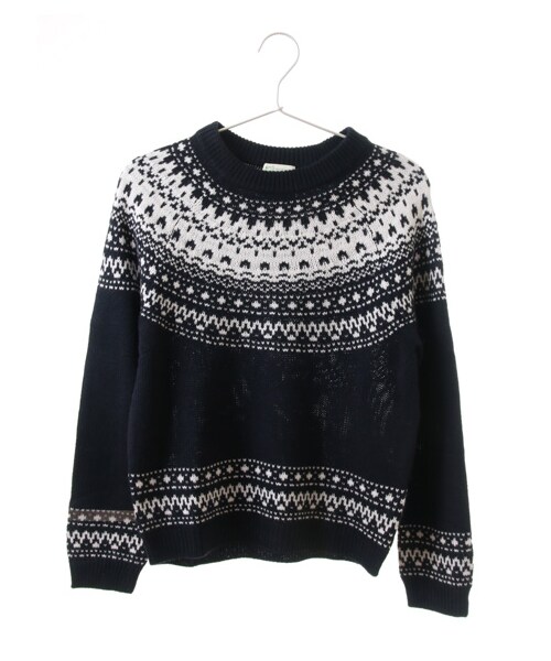 earth music&ecology(アースミュージックアンドエコロジー)の「【Special Price】ノルディックニットプルオーバー(トップス・アイボリー/杢ライトグレー/ブラック/ネイビー・F)」の4枚目の写真