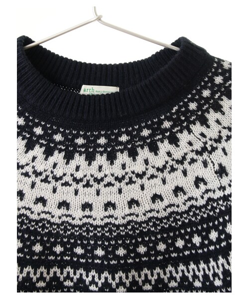 earth music&ecology(アースミュージックアンドエコロジー)の「【Special Price】ノルディックニットプルオーバー(トップス・アイボリー/杢ライトグレー/ブラック/ネイビー・F)」の12枚目の写真